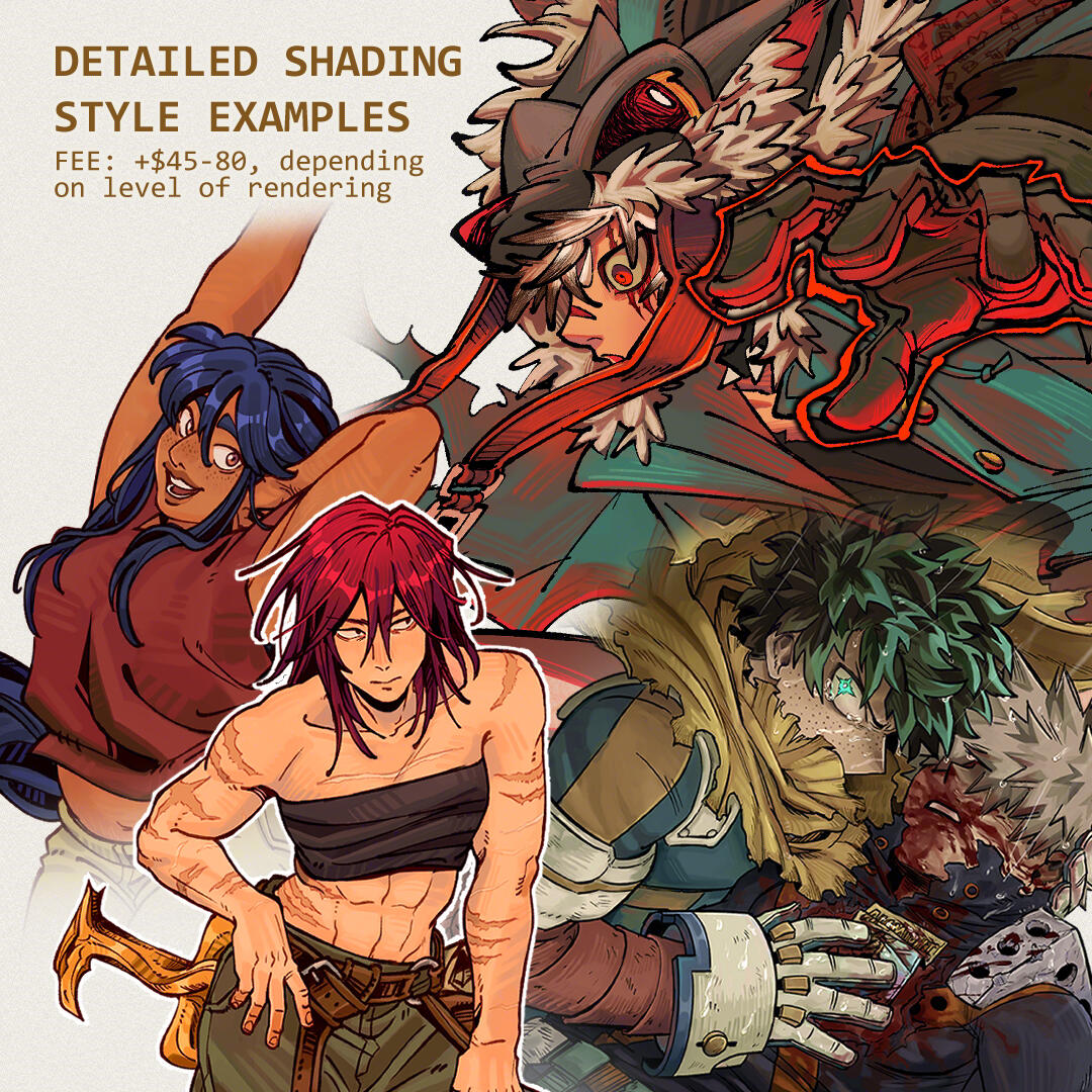 detailed shading styles